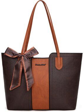 Women Orange Coffee  Medium Tote Bags Top Handle Satchel Purses